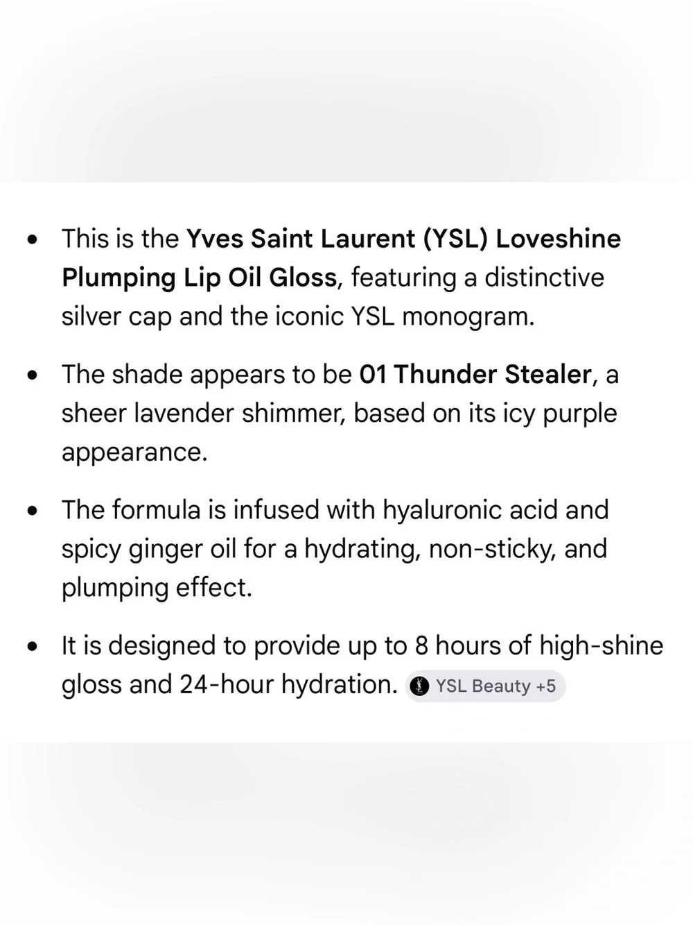 YSL Loveshine Plumping Lip Oil